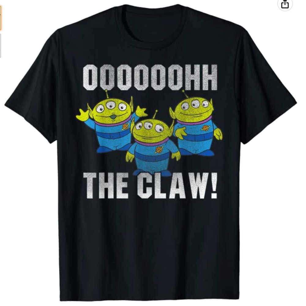 NWT Disney Pixar Toy Story Alien The Claw Distressed T-Shirt